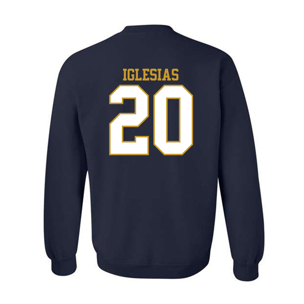 Notre Dame - NCAA Men's Lacrosse : Miguel Iglesias - Generic Shersey Crewneck Sweatshirt-1