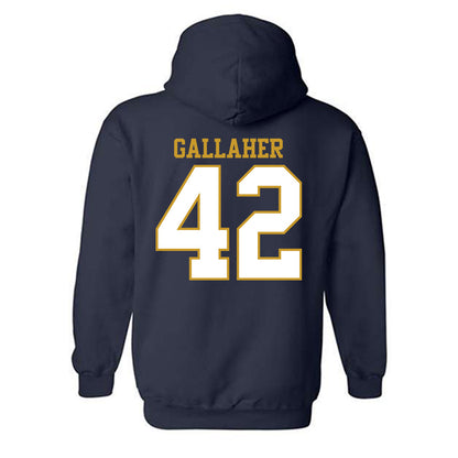 Notre Dame - NCAA Men's Lacrosse : Christian Gallaher - Generic Shersey Hooded Sweatshirt-1