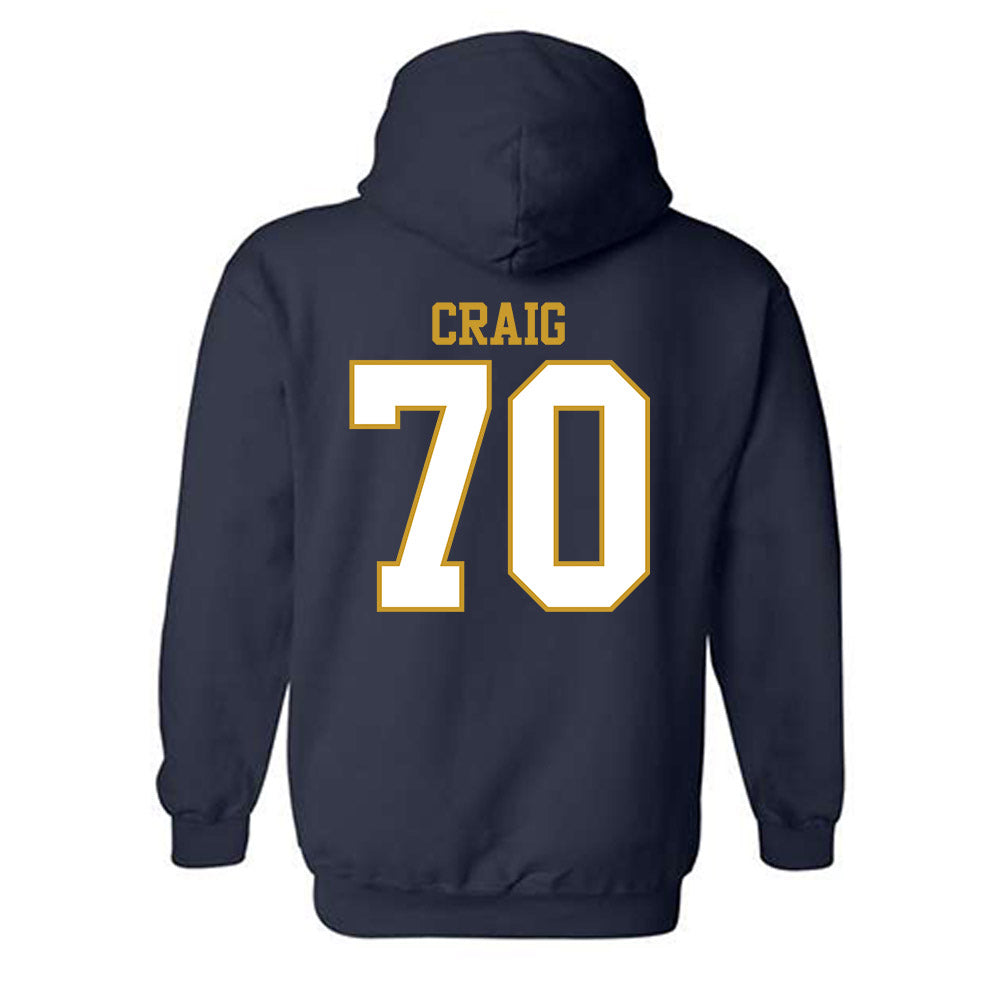 Notre Dame - NCAA Football : Ashton Craig - Generic Shersey Hooded Sweatshirt-1