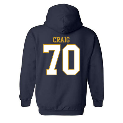 Notre Dame - NCAA Football : Ashton Craig - Generic Shersey Hooded Sweatshirt-1