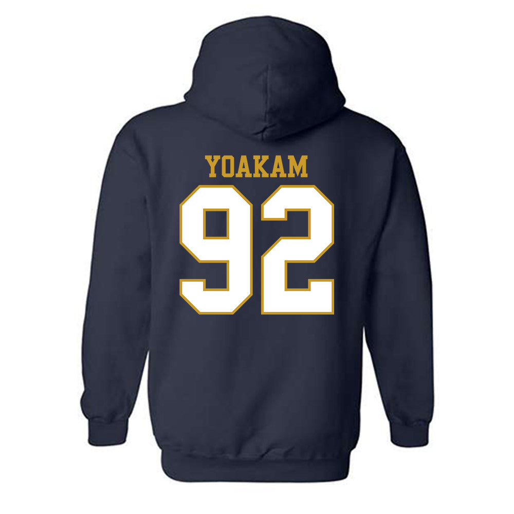 Notre Dame - NCAA Football : Zachary Yoakam - Generic Shersey Hooded Sweatshirt-1