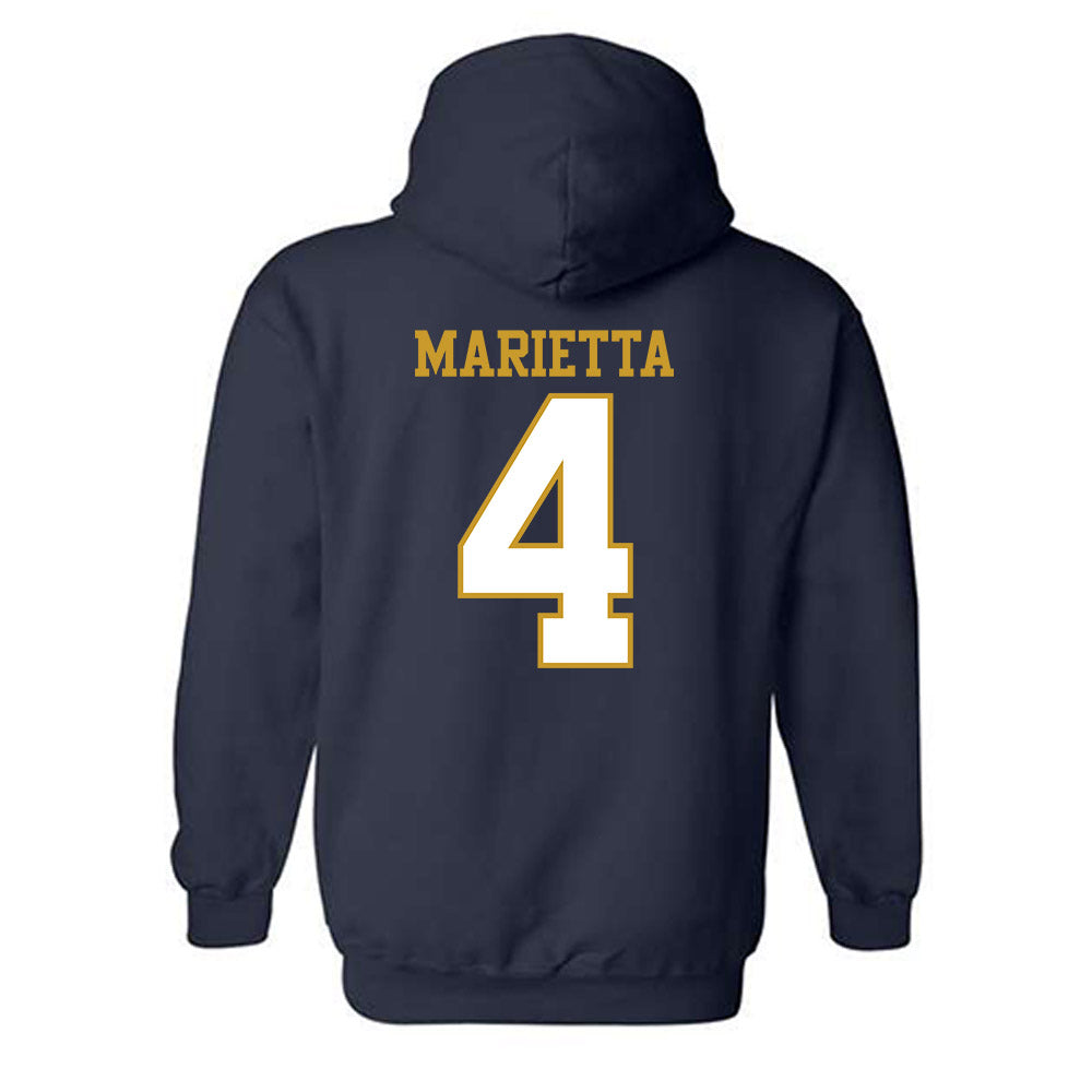 Notre Dame - NCAA Softball : Ashley Marietta - Generic Shersey Hooded Sweatshirt-1