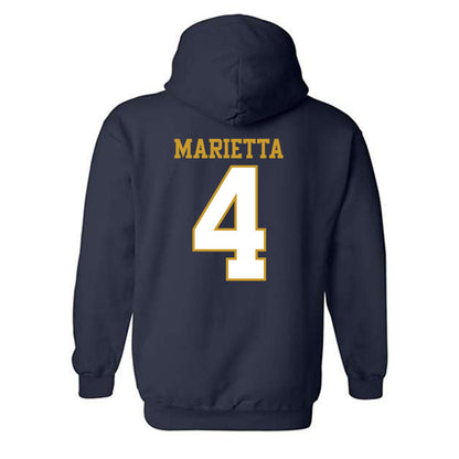 Notre Dame - NCAA Softball : Ashley Marietta - Generic Shersey Hooded Sweatshirt-1