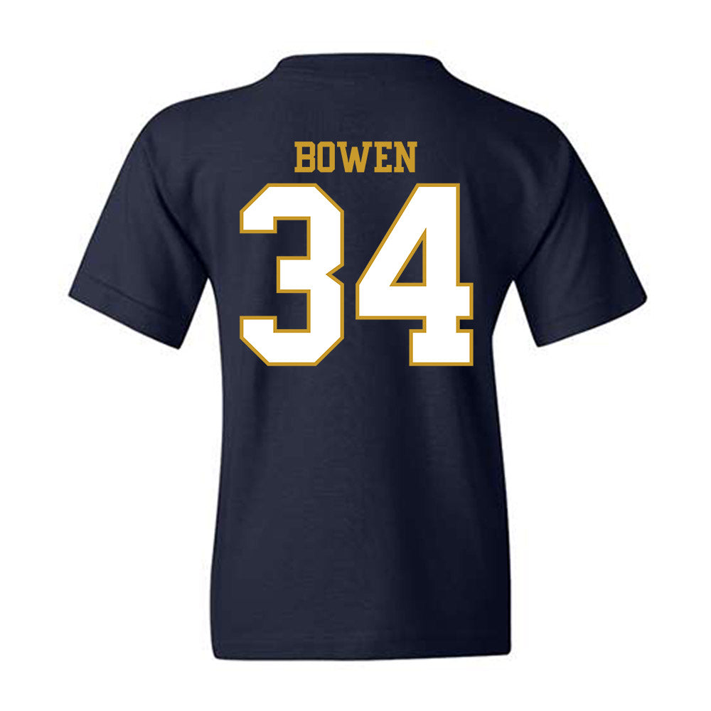 Notre Dame - NCAA Football : Drayk Bowen - Generic Shersey Youth T-Shirt-1