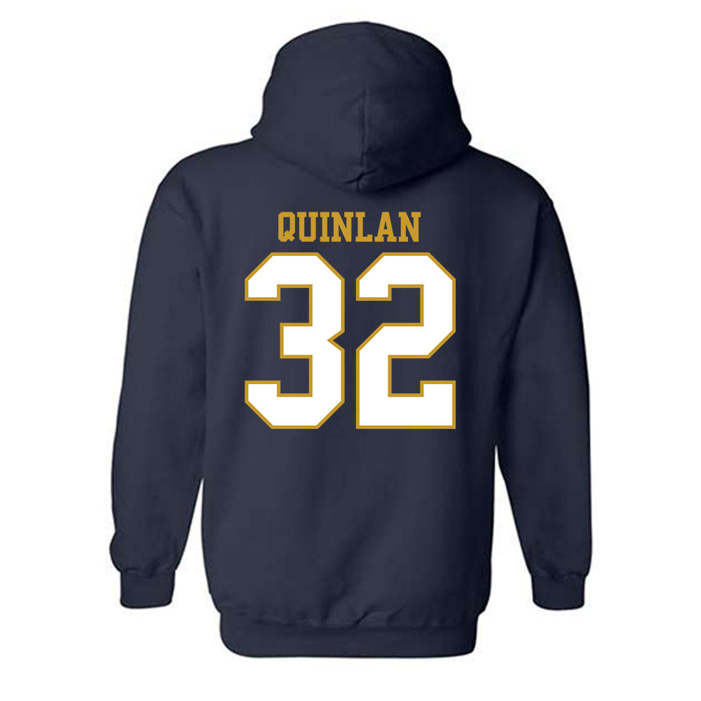 Notre Dame - NCAA Men's Ice Hockey : Patrick Quinlan - Generic Shersey Hooded Sweatshirt-1