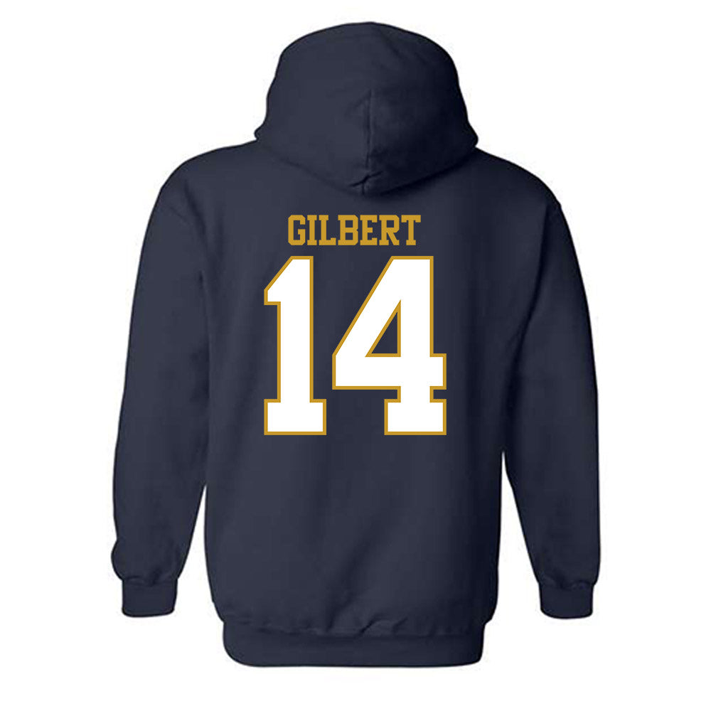 Notre Dame - NCAA Football : Micah Gilbert - Generic Shersey Hooded Sweatshirt-1