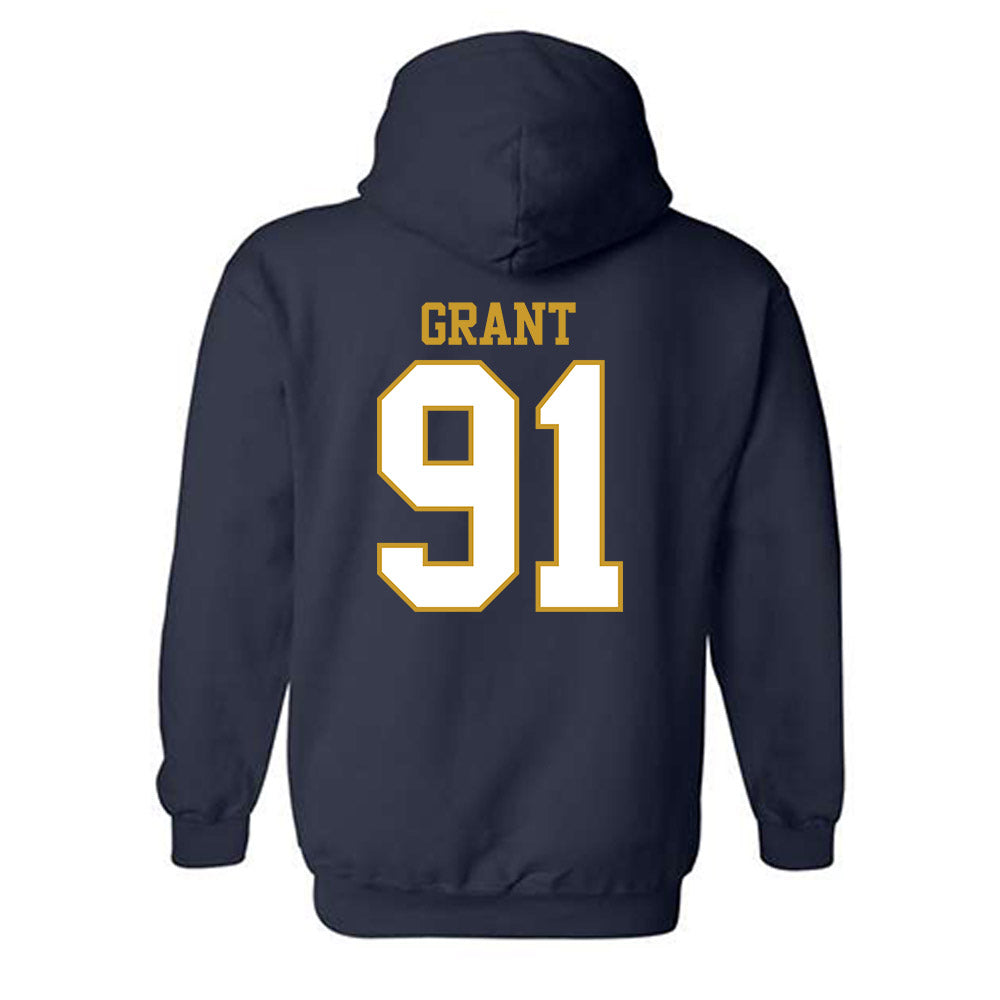 Notre Dame - NCAA Men's Lacrosse : Griffin Grant - Generic Shersey Hooded Sweatshirt-1
