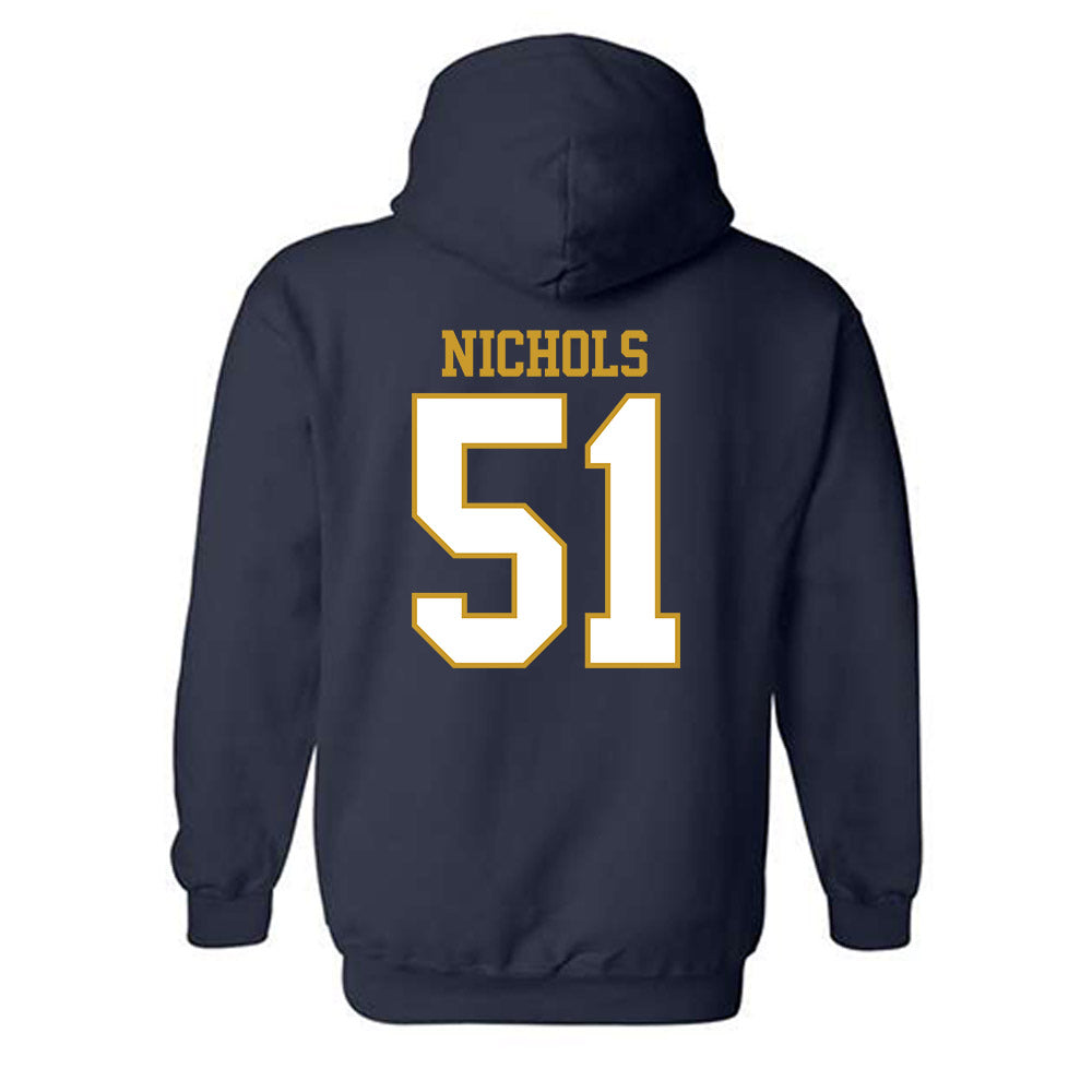 Notre Dame - NCAA Football : Ben Nichols - Generic Shersey Hooded Sweatshirt-1