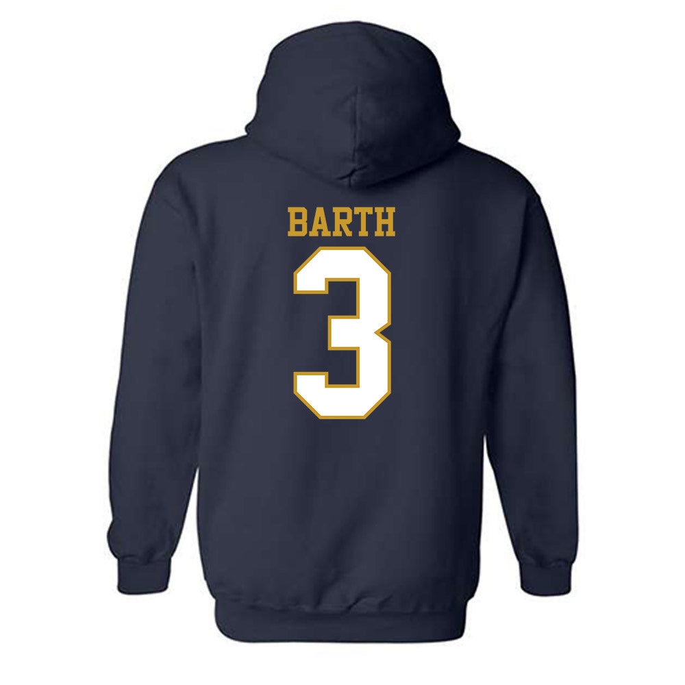 Notre Dame - NCAA Baseball : Mason Barth - Generic Shersey Hooded Sweatshirt-1