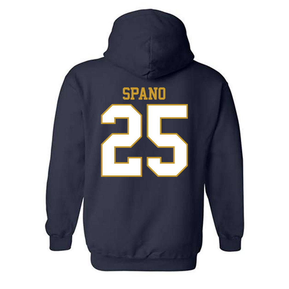 Notre Dame - NCAA Men's Lacrosse : Tyler Spano - Generic Shersey Hooded Sweatshirt-1