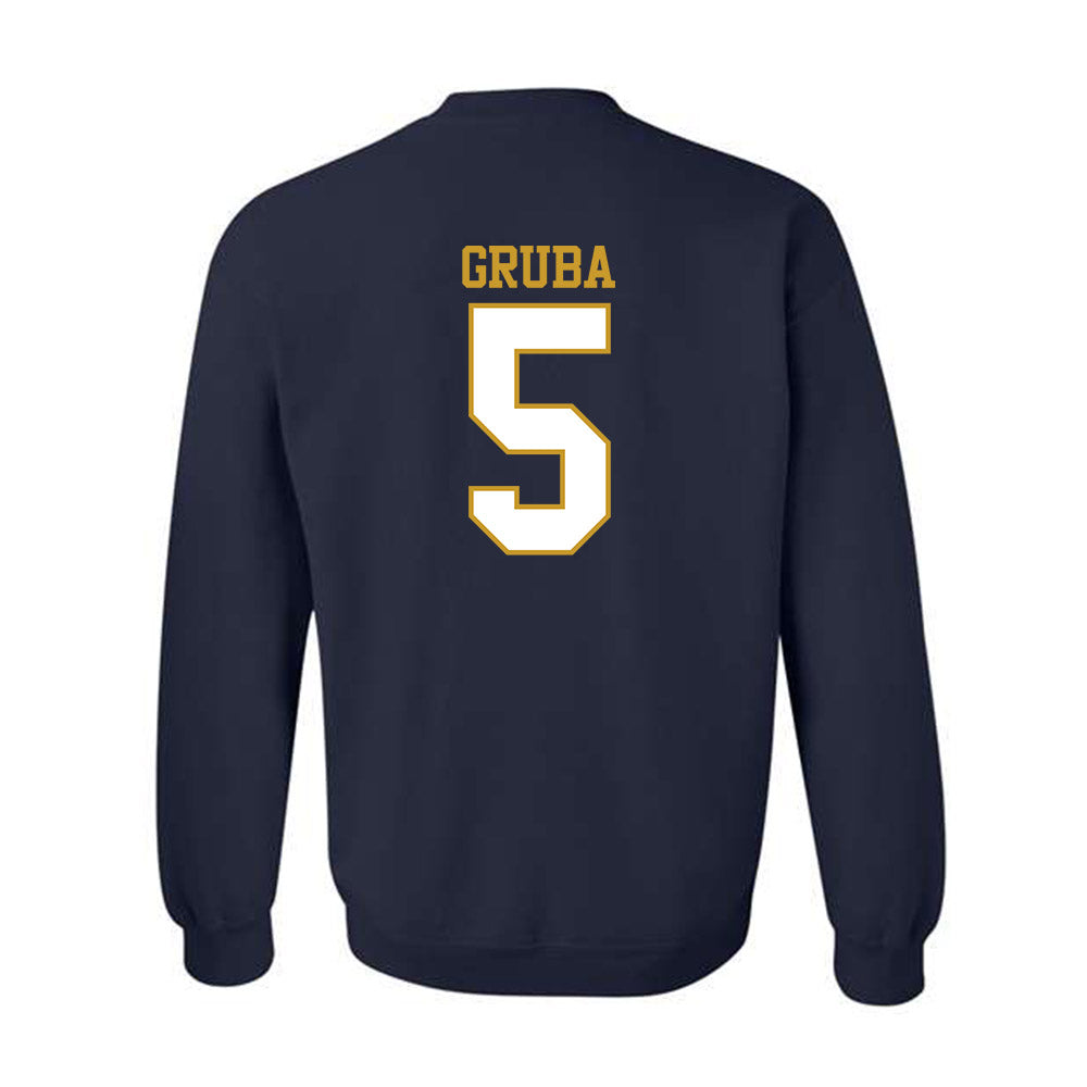 Notre Dame - NCAA Men's Ice Hockey : Leo Gruba - Generic Shersey Crewneck Sweatshirt-1