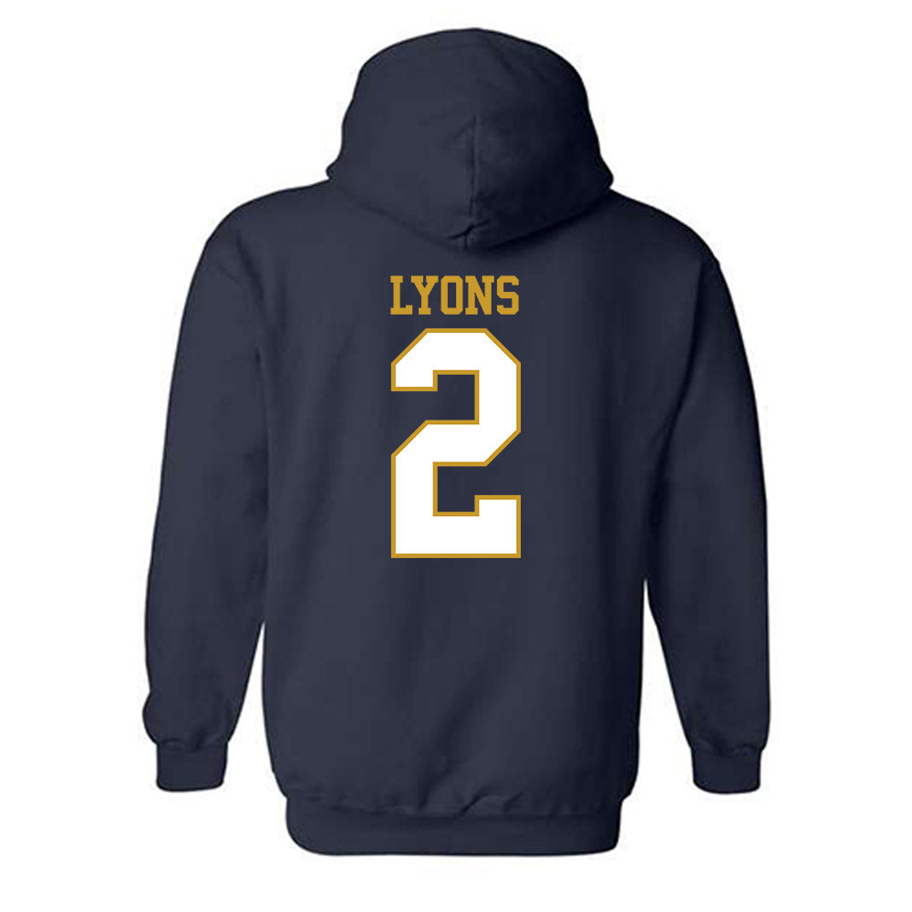 Notre Dame - NCAA Women's Lacrosse : Abigail Lyons - Generic Shersey Hooded Sweatshirt-1