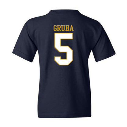 Notre Dame - NCAA Men's Ice Hockey : Leo Gruba - Generic Shersey Youth T-Shirt-1