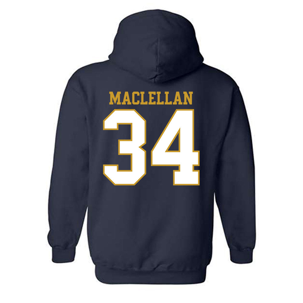 Notre Dame - NCAA Men's Basketball : Matthew MacLellan - Generic Shersey Hooded Sweatshirt-1