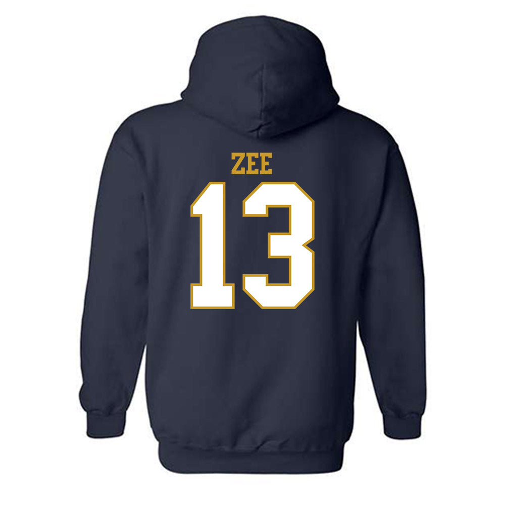 Notre Dame - NCAA Baseball : Jamie Zee - Generic Shersey Hooded Sweatshirt-1