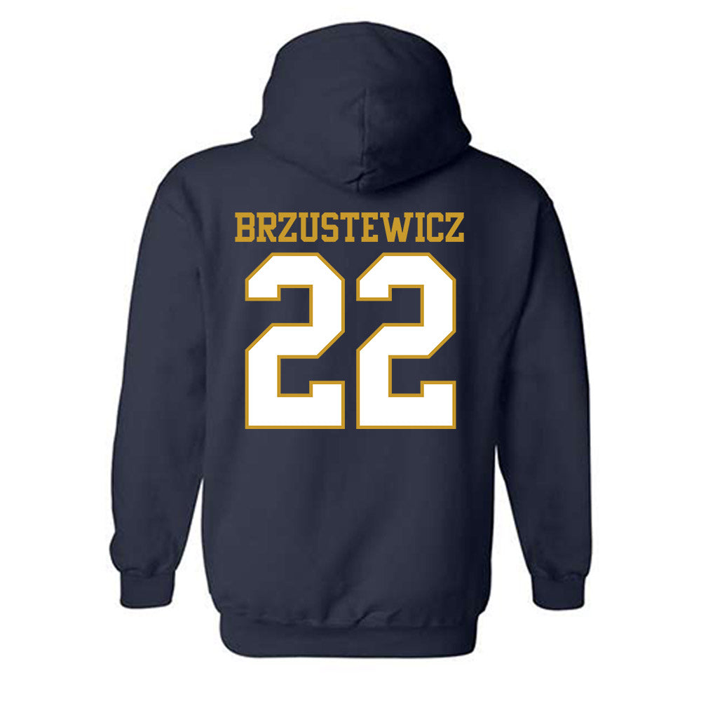 Notre Dame - NCAA Baseball : Parker Brzustewicz - Generic Shersey Hooded Sweatshirt
