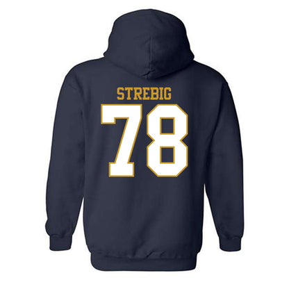 Notre Dame - NCAA Football : Owen Strebig - Generic Shersey Hooded Sweatshirt-1