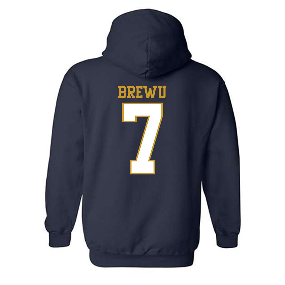 Notre Dame - NCAA Football : Francis Brewu - Generic Shersey Hooded Sweatshirt-1