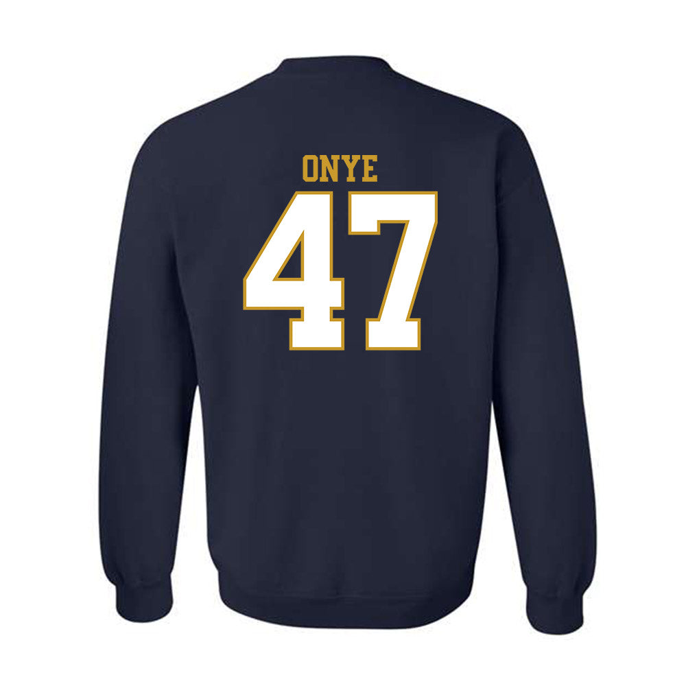 Notre Dame - NCAA Football : Jason Onye - Generic Shersey Crewneck Sweatshirt-1