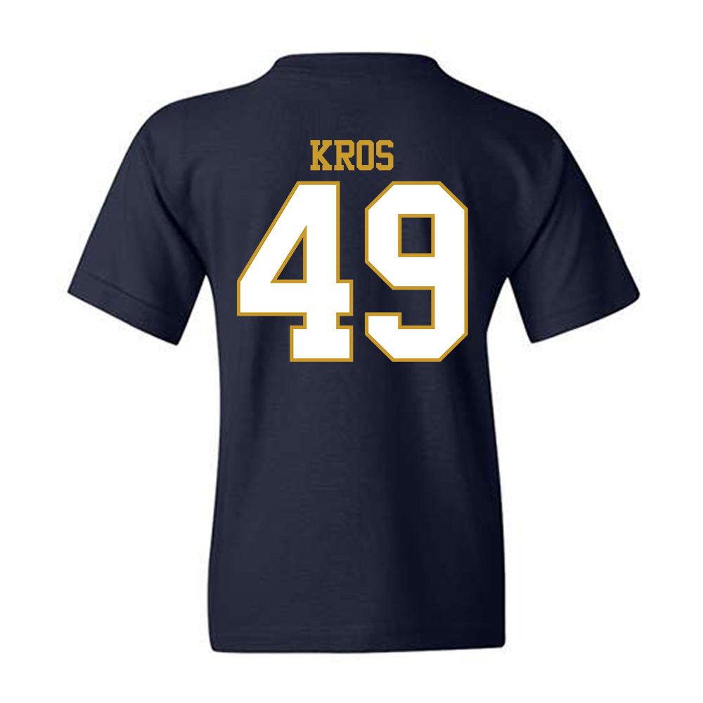 Notre Dame - NCAA Football : Andrew Kros - Generic Shersey Youth T-Shirt-1
