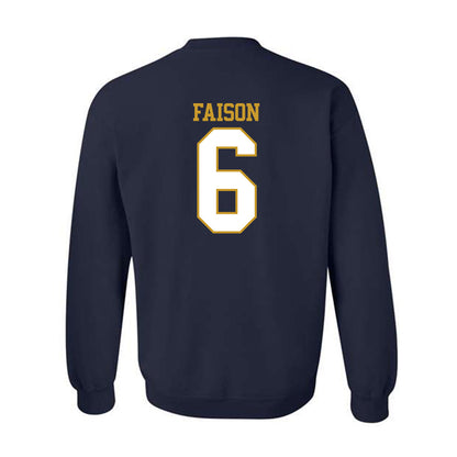 Notre Dame - NCAA Football : Jordan Faison - Generic Shersey Crewneck Sweatshirt-1