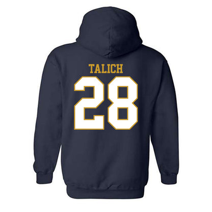 Notre Dame - NCAA Football : Luke Talich - Generic Shersey Hooded Sweatshirt-1
