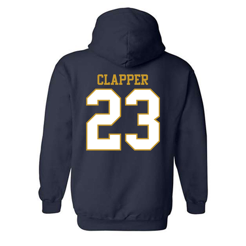Notre Dame - NCAA Football : Jakobe Clapper - Generic Shersey Hooded Sweatshirt-1