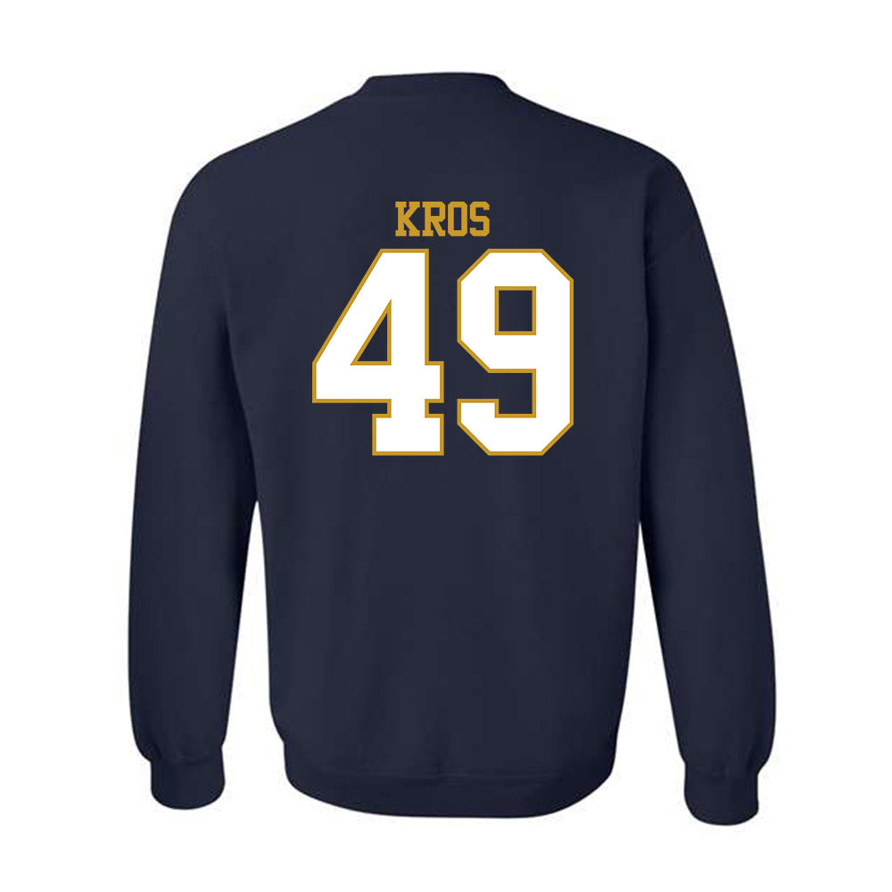 Notre Dame - NCAA Football : Andrew Kros - Generic Shersey Crewneck Sweatshirt-1
