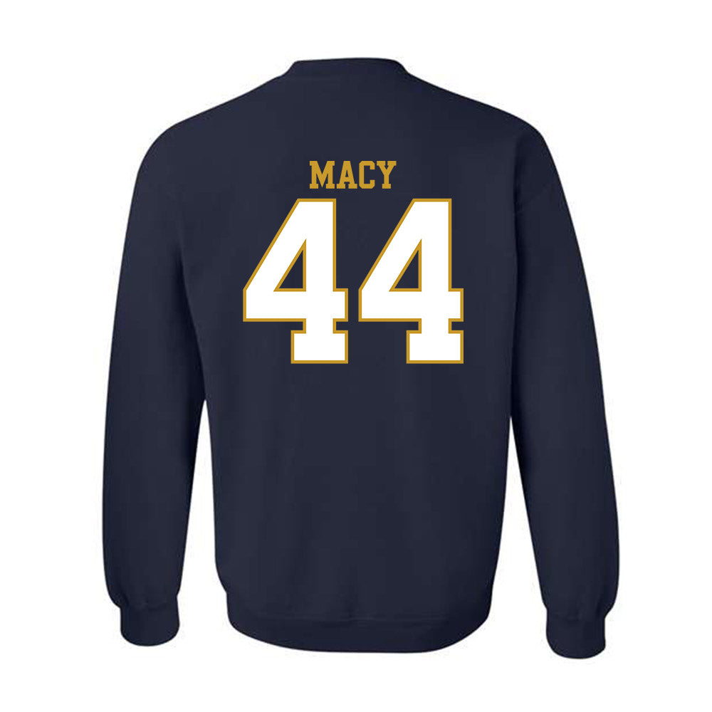 Notre Dame - NCAA Women's Basketball : Leah Macy - Generic Shersey Crewneck Sweatshirt-1