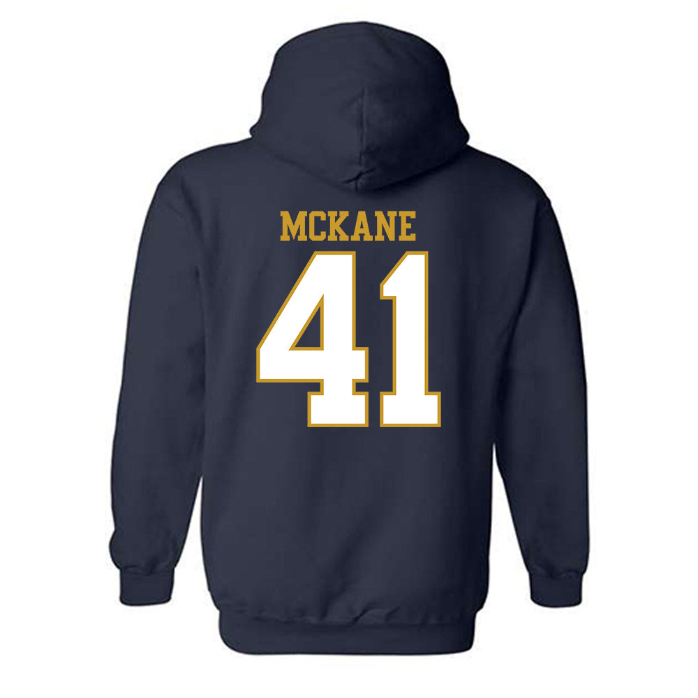 Notre Dame - NCAA Men's Lacrosse : Matthew McKane - Generic Shersey Hooded Sweatshirt-1