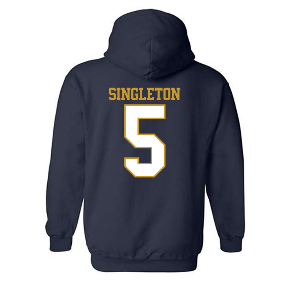 Notre Dame - NCAA Baseball : Dylan Singleton - Generic Shersey Hooded Sweatshirt-1