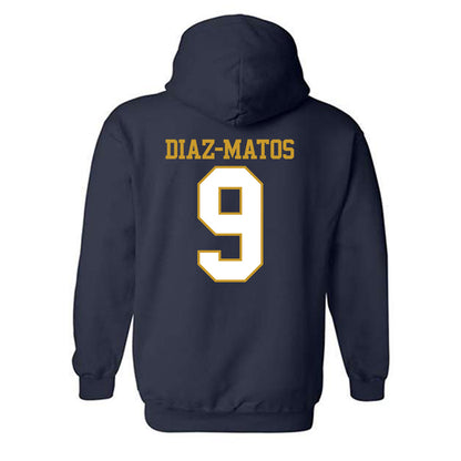 Notre Dame - NCAA Men's Lacrosse : Aidan Diaz-Matos - Generic Shersey Hooded Sweatshirt-1