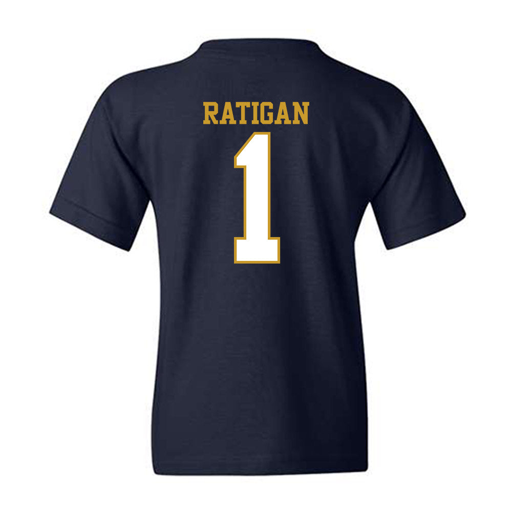 Notre Dame - NCAA Women's Basketball : Kelly Ratigan - Generic Shersey Youth T-Shirt-1