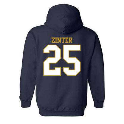 Notre Dame - NCAA Football : Preston Zinter - Generic Shersey Hooded Sweatshirt-1