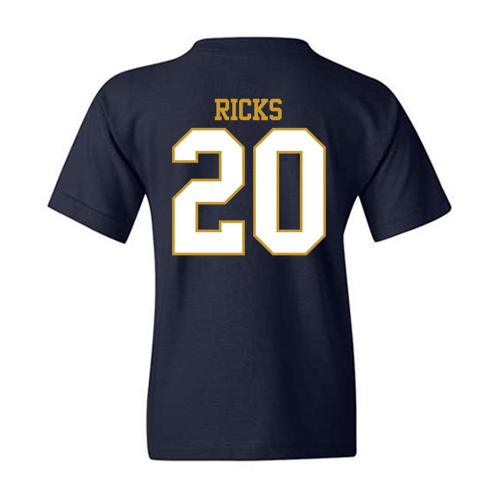 Notre Dame - NCAA Baseball : Caleb Ricks - Generic Shersey Youth T-Shirt-1