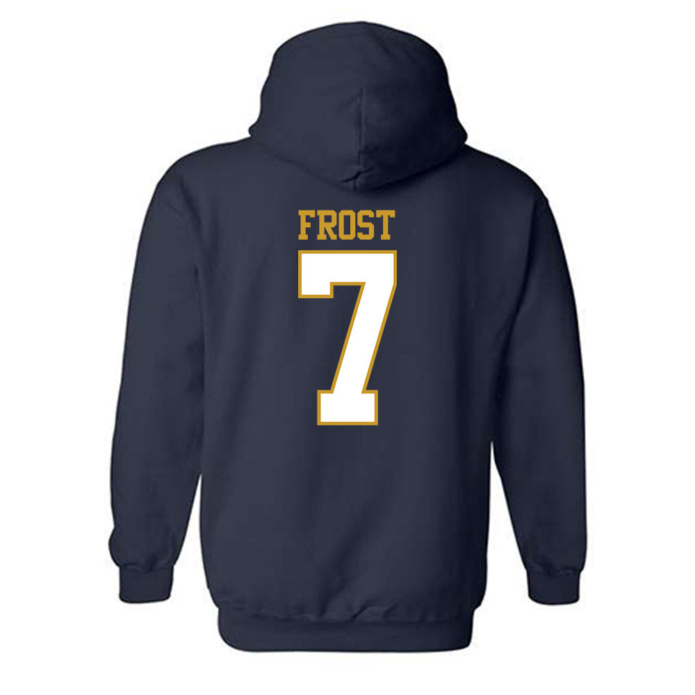 Notre Dame - NCAA Men's Basketball : Ryder Frost - Generic Shersey Hooded Sweatshirt-1