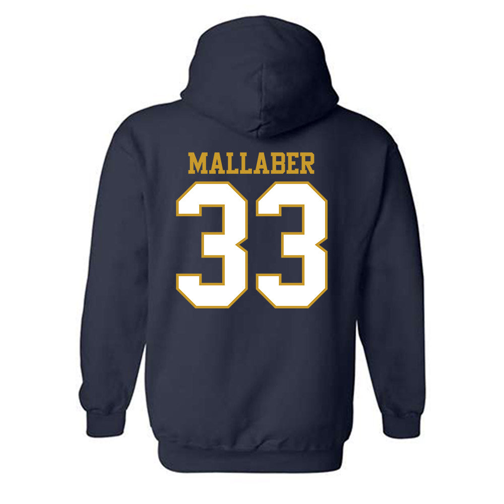 Notre Dame - NCAA Women's Lacrosse : Katie Mallaber - Generic Shersey Hooded Sweatshirt-1