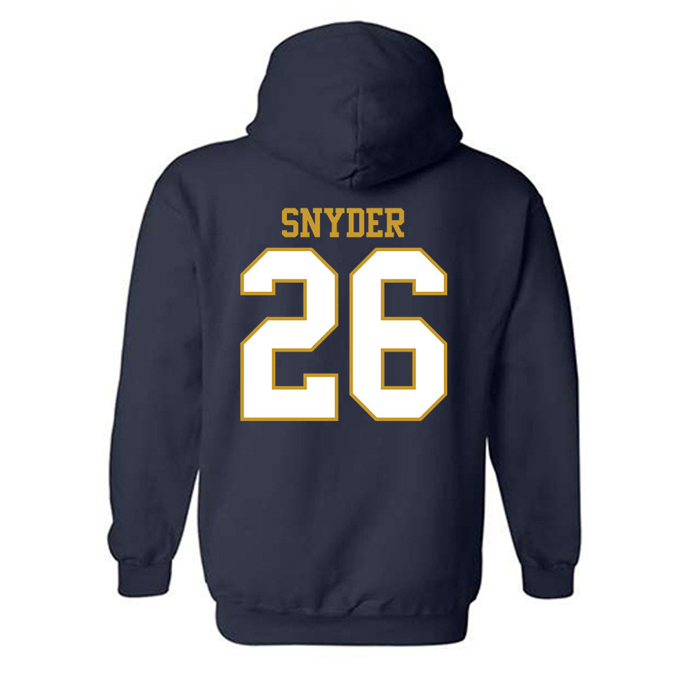Notre Dame - NCAA Baseball : Garrett Snyder - Generic Shersey Hooded Sweatshirt-1