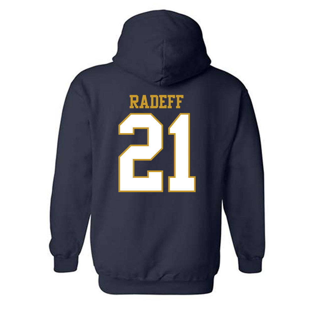 Notre Dame - NCAA Women's Volleyball : Mia Radeff - Generic Shersey Hooded Sweatshirt-1