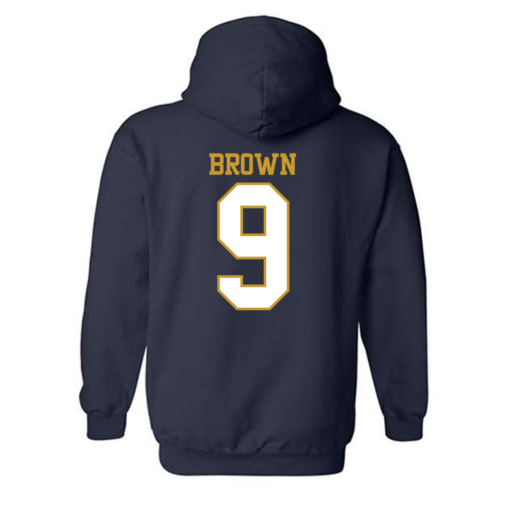 Notre Dame - NCAA Men's Ice Hockey : Cole Brown - Generic Shersey Hooded Sweatshirt-1
