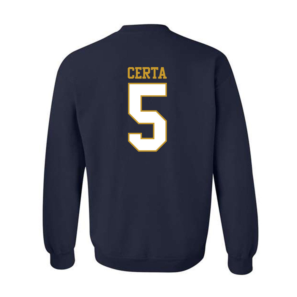 Notre Dame - NCAA Men's Basketball : Cole Certa - Generic Shersey Crewneck Sweatshirt-1