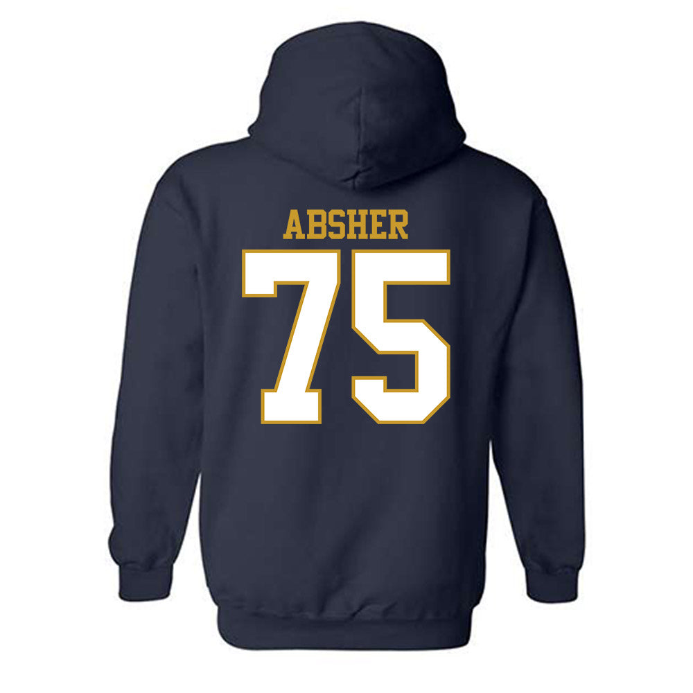 Notre Dame - NCAA Football : Sullivan Absher - Generic Shersey Hooded Sweatshirt-1