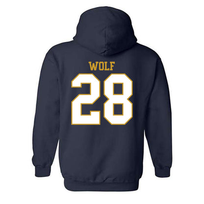 Notre Dame - NCAA Baseball : Rhys Wolf - Generic Shersey Hooded Sweatshirt-1