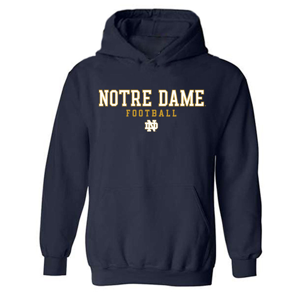 Notre Dame - NCAA Football : Tyler Merrill - Generic Shersey Hooded Sweatshirt-0