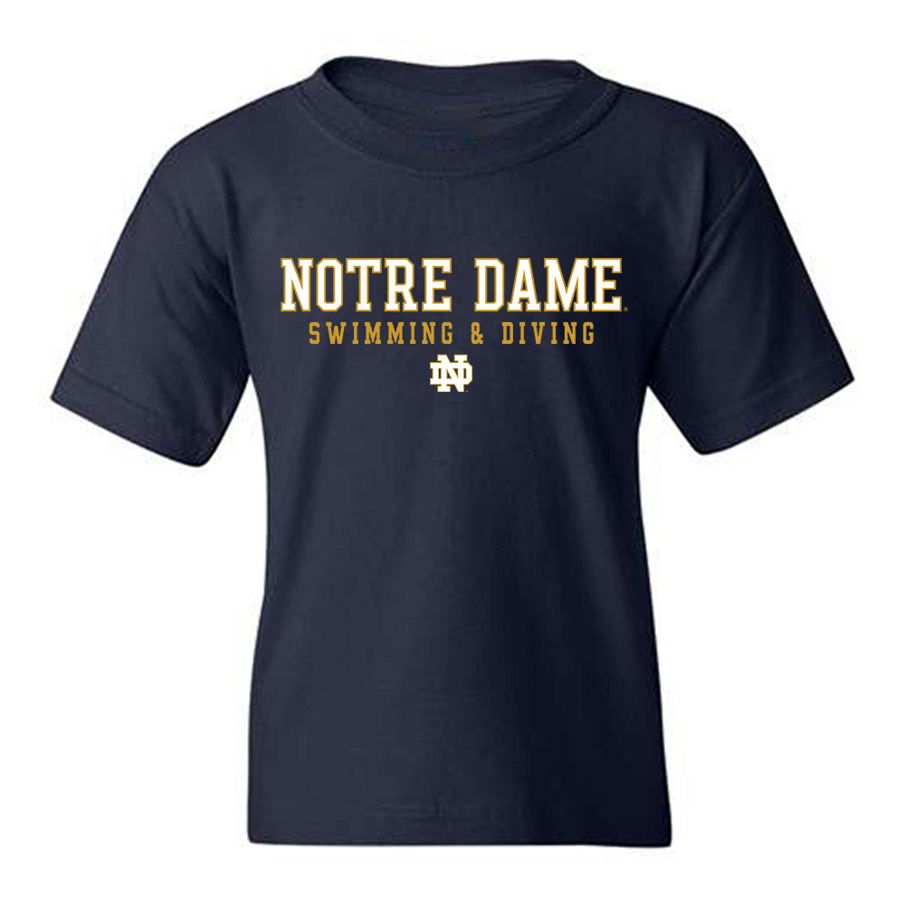 Notre Dame - NCAA Men's Swimming & Diving : Zack Oswald - Generic Shersey Youth T-Shirt-0