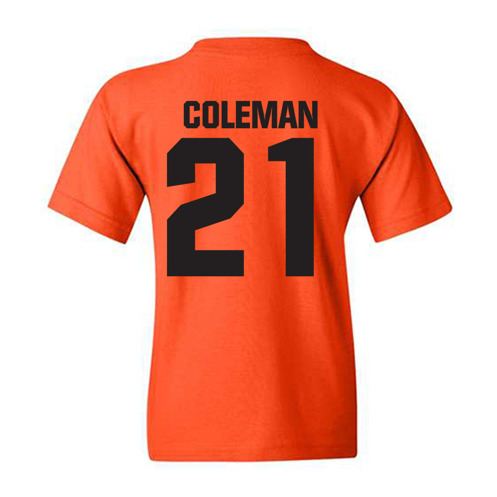 Oklahoma State - NCAA Men's Basketball : Isaiah Coleman - Classic Shersey Youth T-Shirt-1