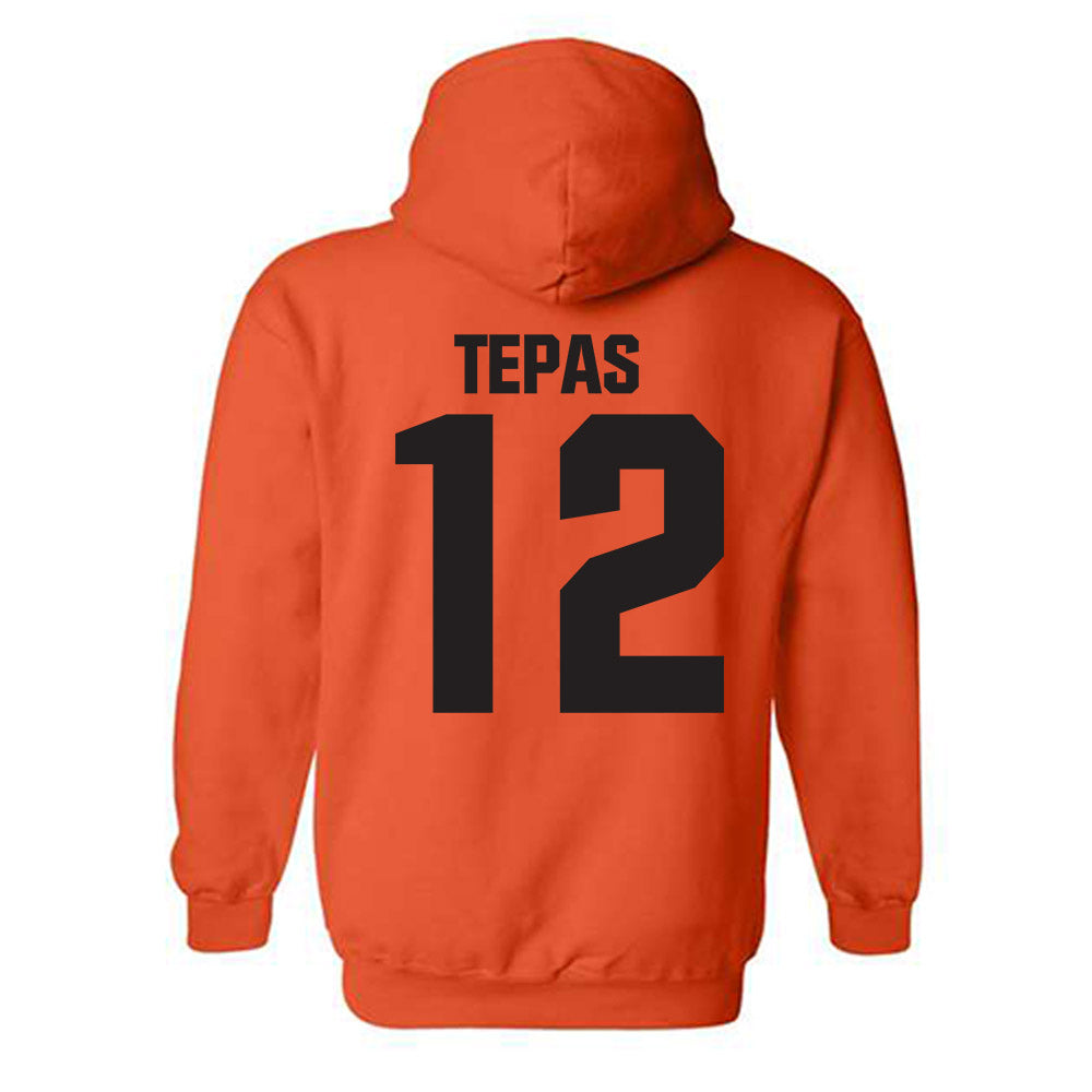 Oklahoma State - NCAA Football : Luke Tepas - Classic Shersey Hooded Sweatshirt-1