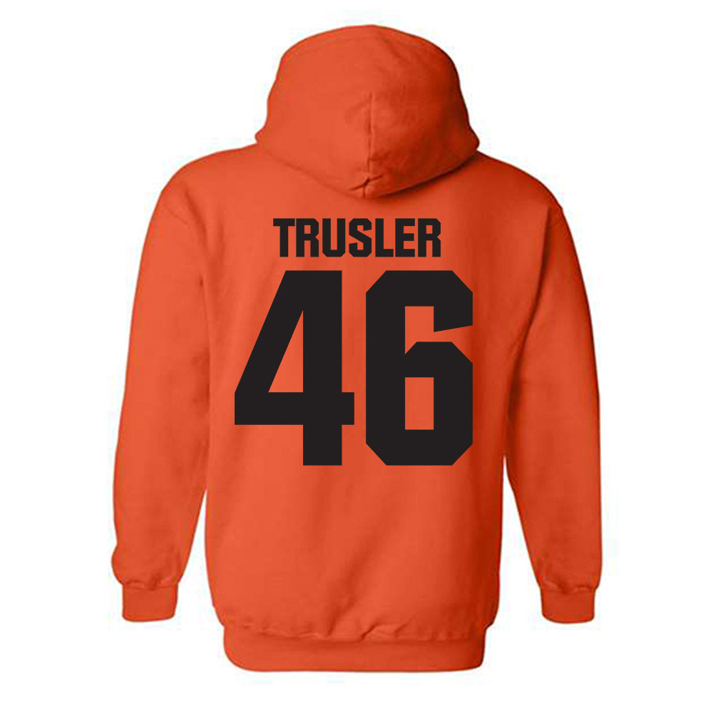 Oklahoma State - NCAA Football : Hunter Trusler - Classic Shersey Hooded Sweatshirt-1