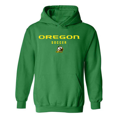 Oregon - NCAA Women's Soccer : Makeli Leonard - Hooded Sweatshirt-0