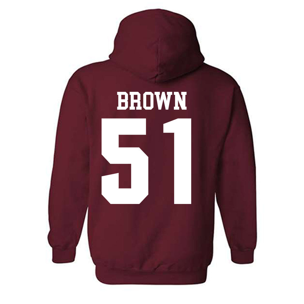 Stanford - NCAA Football : Ziron Brown - Classic Shersey Hooded Sweatshirt-1